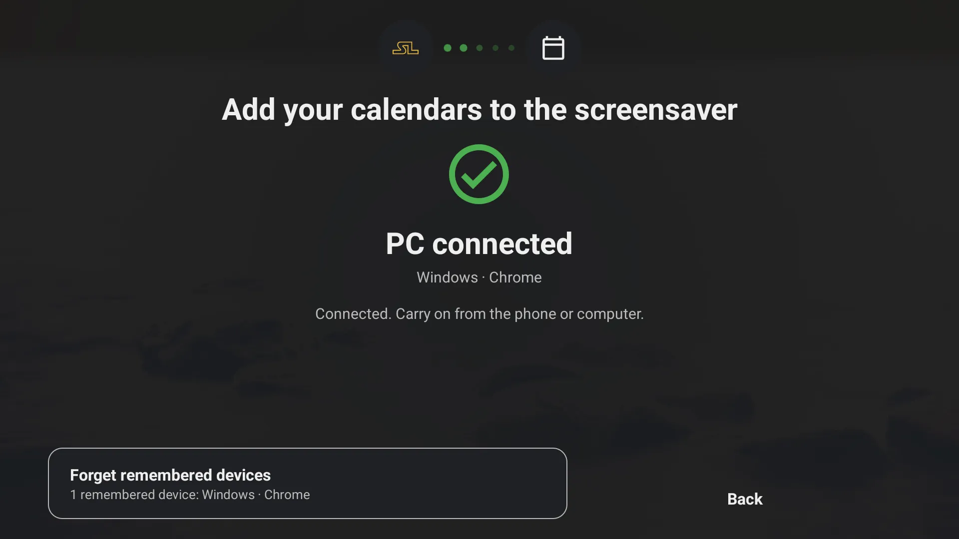 La TV confirme qu’un PC sous Windows, avec Chrome, est connecté